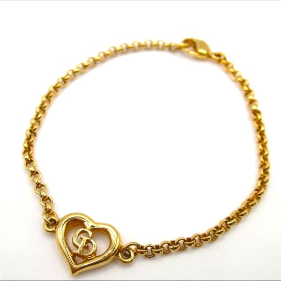 Authentic Cristian Dior gold plated Heart shaped Bracelet - Picture 2 of 9